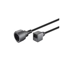 Goobay Maitinimo kabelis PremiumCord PREMUMCORD Kabelis Maitinimo šaltinis 230V prailginimas 23 cm su EURO juntis UPS - ppu1-01