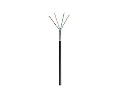 Goobay MicroConnect F/UTP CAT5e lauko kabelis, 100 m, juodas daugiagyslis AWG 26 CCA, PE apvalkalas