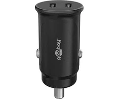 Įkroviklis automobilis 2x USB-C PD 3A 30W Goobay