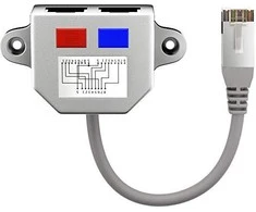 Goobay Apvalus T formos adapteris, RJ45 – 2xRJ45, CAT5 (68908)
