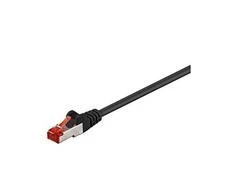Goobay 10m CAT 6 pataisų kabelis, S/FTP (PiMF), juodas