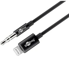 Goobay | 66805 Apple Lightning garso jungties laidas, (3,5 mm) | Apple Lightning vyriškas (8 kontaktų) | 3,5 mm moteriškas (3 kontaktų, stereofoninis)
