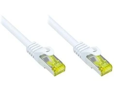 Good Connections Geros jungtys RJ45 Komutacinis kabelis su Cat.7 RohCable ir Rastnasenschutz (RNS), S/FTP, PiMF, be halogenų, 600MHz, OFC, baltas, 0,25m, Geros jungtys (8070R- 003W)