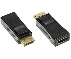 AV adapteris Alcasa HDMI - DisplayPort F/M, juodas