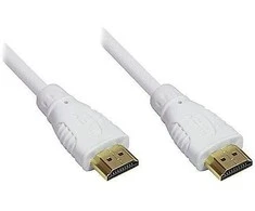 Good Connections Geros jungtys Didelės spartos HDMI kabelis 2m su Ethernet auksiniu kištuku baltas
