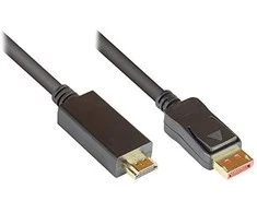 Alcasa Good Connections Geros jungtys DP14-HDMI1 - 1 m - DisplayPort - HDMI - Vyras - Vyras - Tiesus