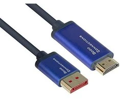 AV adapteris Alcasa 4860-SF030B kabelio adapteris 3m DisplayPort HDMI juodas, mėlynas