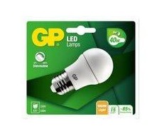 GP - LED lemputė, mini rutulinė, E27, DIM, 6W (40W), 470lm,