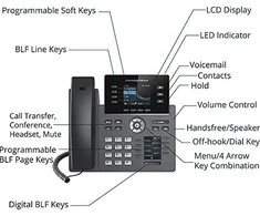 Grandstream GRP2614 IP telefonas Juodas laidinis ragelis