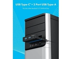 Graugear „Graugaer Pilkas Gear“ daugiafunkcis priekinis skydelis su USB šakotuvu