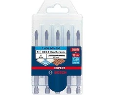 Grąžtas Bosch HEX-9 HardCeramic 5x90 mm, 5 vnt.