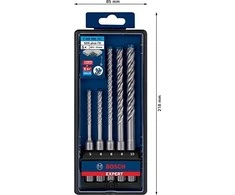 Grąžtas Grąžtų betonui rinkinys Bosch SDS-plus-7X; 5/6/6/8/10 mm; 5 vnt.