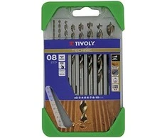 Grąžtas Tivoly Medžio grąžtų rinkinys 2 - 10mm, 8 vnt, HSS, sugraduotas