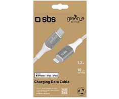 SBS GreenLine USB-C auf Lightning Kabelis 1,2m MFi baltas