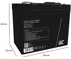 Green Cell Žalias Cell GREENCELL AGM 12V 50Ah VRLA Baterija Gel deep cycle