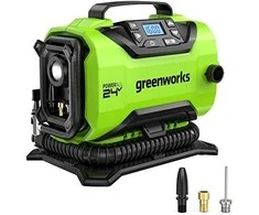 Akumuliatorinis oro kompresorius Greenworks G24IN; 24 V (be akumuliatoriaus ir pakrovėjo)