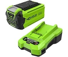 Greenworks GSK40B2 40V 2 Ah akumuliatoriaus ir greitojo kroviklio komplektas