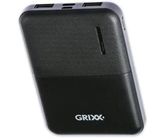 Grixx Powerbank 5000mAh Micro USB &amp; USB-C Juodas