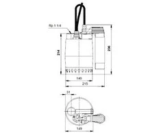 Grundfos Sūknis KP 150-AV-1 DN32 0.3kW 230V 50Hz 5m kabelis (spiediena)