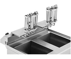 Royal Catering Dviguba dviejų kamerų gruzdintuvė su spintele 400V - 2x10L