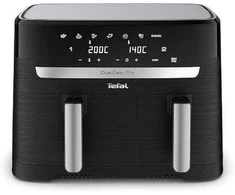 Gruzdintuvė TEFAL Dual Easy Fry Essential Airfryer | EY901N | Galia 2700 W | Talpa 8,3 L | Juodas