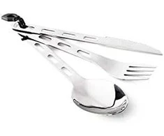 JAV GSI Glacier stainless ring cutlery 3pc valgymo įrankiai