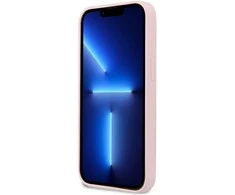 Apple iPhone 13 Mini Guess dėklas silikoninis Triangle (GUHCP13SSLTGU) violetinės spalvos