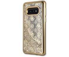 Dėklas Guess GUHCS10LPEOLGGO S10e G970 auksinė/auksinis hard case 4G Peony Liquid Glitter