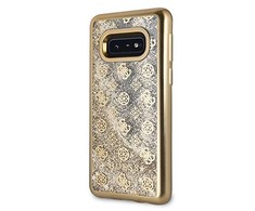 Dėklas Guess GUHCS10LPEOLGGO S10e G970 auksinė/auksinis hard case 4G Peony Liquid Glitter