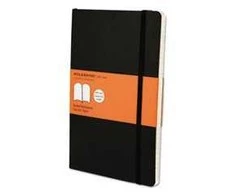 Užrašų knygutė Moleskine Classic 13x21cm, linijomis, minkštu viršeliu, juodos spalvos
