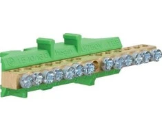 Hager Jungiamoji juosta 13 skylių žalia 6 x 16mm2 7 x 10mm2 (KM13E)