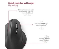 Pelė Hama EMC-500 vertikali juoda