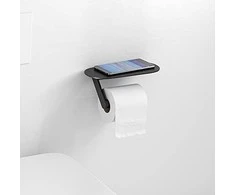 Hansgrohe WallStoris wc popieriaus laikiklis su lentynėle, matinis juodas