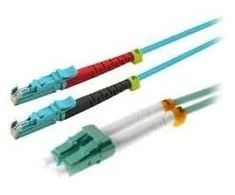 Helos šviesolaidinis kabelis E2000® (LSH)/LC Duplex 50/125 µm OM3 aqua 10,0 m
