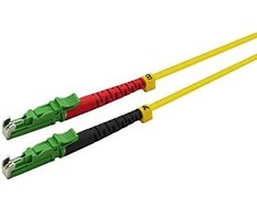 helos LWL Patchkabel OS2 Duplex E2000® APC (LSH)-E2000 APC (LSH) 9/125µm gelb 1m