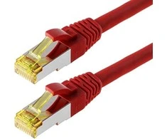 helos Patchkabel Cat 6a S/FTP RJ45 raudona 30m AWG26/7 LSZH GHMT