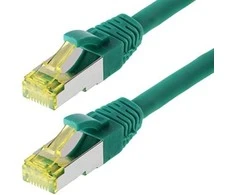 „helos“ jungiamasis kabelis „Cat 6a S/FTP RJ45“, žalias, 20 m, AWG26/7 LSZH GHMT