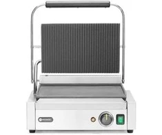 Kontaktinės PANINI kontaktinės grotelės, griovelis viršuje, lygus dugnas, 2200W - Hendi 263662