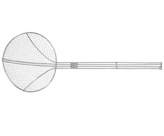 Kiaurasamtis, sietelis, skirtas kepti aliejuje, nerūdijantis plienas. 200 mm – Hendi 640609