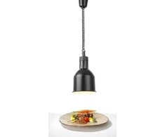Maisto pašildymo lempa - pakabinamas cilindrinis kūgio formos juodas skersmuo. 175 mm 250 W – Hendi 273852