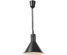 Maisto pašildymo lempa – kabantis kūginio juodo skersmens. 275 mm 250 W – Hendi 273845