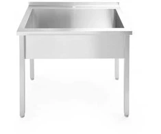 Baseinas zlew gastronomiczny jednokomorowy Budget Line STAL 800 x 600 x 850 mm - Hendi 811009
