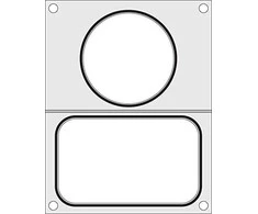 Matrica Hendi suvirinimo aparatui padėklui be padalijimo 178x113 mm + konteinerio sk. 115 mm – Hendi 805657
