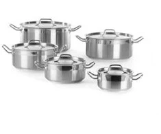 Puodas niski Profi Line su dangteliu 12 l śr. 320 x 150 h - Hendi 830604