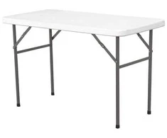 Sulankstomas maitinimo stalas baltas 122x61cm iki 130kg - Hendi 810934