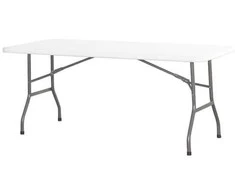 Sulankstomas maitinimo stalas baltas 180x74cm iki 150kg - Hendi 810897