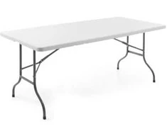 Sulankstomas maitinimo stalas baltas 152x70cm iki 150kg - Hendi 810927