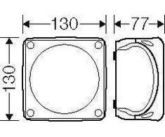 Hensel 62000054 Puszka n/t 130x130x77mm 5P 4 mm2 IP66/67 juoda KF 0604 B 62000054