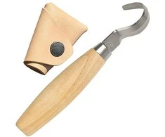 Šaukštų drožinėjimo peilis Morakniv® 162, lenkta geležtė 55x2,5mm. 15mm vidinis skersmuo. Dvigubi ašmenys, beržinė rankena