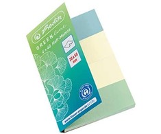 Herlitz „Post-it“ lipnūs lapeliai 20x50 mm, 4x40 lapų, GREENline*, įvairių spalvų